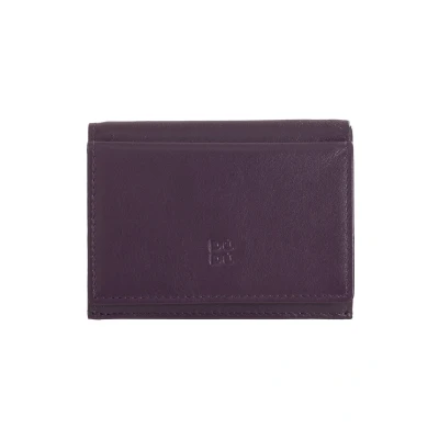 Abbildung von DUDU Herren Portemonnaie aus Leder, Damen Portemonnaie, kompaktes Design mit Münzfach, Banknoten und Kartenfach Deep Purple