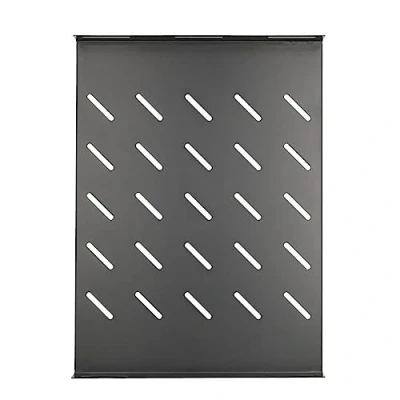 Abbildung von Extralink Fachboden, speziell für Rack Schrank 1U, Netzwerkschrank 19 Zoll, 490x360mm, Tiefe 600 MM, einfache Montage, Traglast bis 20Kg,für Serverschrank und Serverräume schwarz