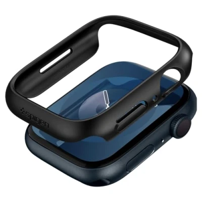 Abbildung von Thin Fit Case für die Apple Watch Series 7 / 8 9 45 mm Schwarz