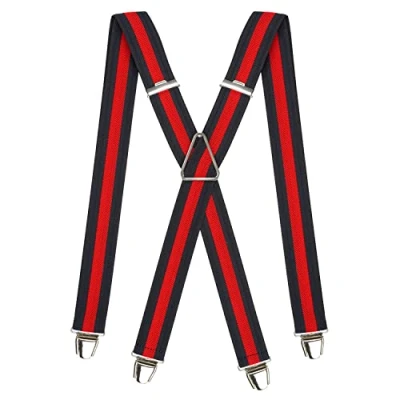 Abbildung von Pierrot Hosenträger für Herren Breit Made in Germany/France Ultrastarker Gummizug &amp; 4 Extra Starke X Clips Verstellbare Länge bis zu 130cm Garantie auf Lebenszeit