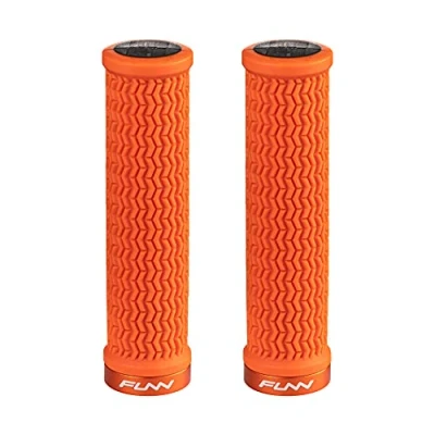 Abbildung von Funn Holeshot Mountainbike Griffe mit Einzelklemmung, Innendurchmesser von 22 mm, Griffenden gehärtet (Orange)