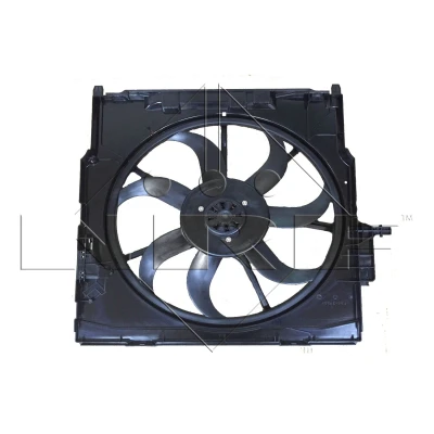 Abbildung von NRF 47733 Lüfter 517 12 600 mit Kühlerlüfterrahmen (Zarge), bürstenloser Motor BMW: X5 kfzteile, kfzteile24, bandel online, bandel, atp autoteile,