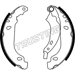 Abbildung von TRUSTING 088.231 Bremsbacken 180,0mm 42mm DACIA: Sandero I, LOGAN I MCV, Limousine, RENAULT: CLIO 2, THALIA 1