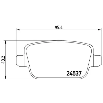 Abbildung von BREMBO P 44 016 Bremsbelagsatz exkl. Verschleißwarnkontakt mit Bremssattelschrauben Zubehör LAND ROVER: Freelander 2 SUV