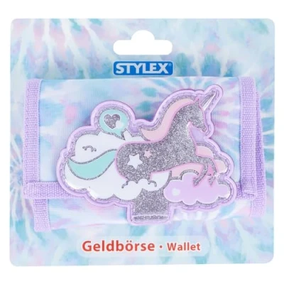 Abbildung von Stylex Schreibwaren Brustbeutel Kinder Geldbörse / Geldbeutel &quot;Einhorn&quot;