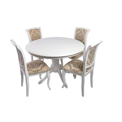 Abbildung von Rodnik Essgruppe Versailles, Holz Esstisch ausziehbar, Stühle, Esszimmer Set Barock