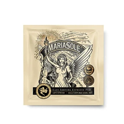 Abbildung von Mariasole Caffè Espresso E.S.E Pads 50 Stück je 7g Premium Kaffeepads Traditionelle Röstung über Holzfeuer In Handarbeit