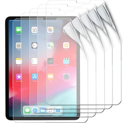 Abbildung von TECHGEAR [5 Stück Displayschutz für iPad Pro 12.9 2020, 2018 (12,9 zoll) Ultra Klare Schutzfolie 12,9 2020/2018 [4. 3. Generation] mit Reinigungstuch + Applikationskarte
