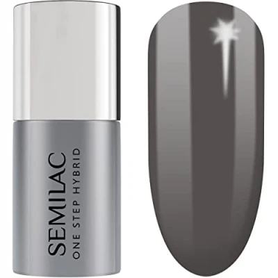 Abbildung von S195 Semilac One Step Hybrid Nagellack 3in1 Eternal Stone Grey 5 ml Innovative UV LED Colour Nail Polish