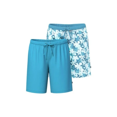 Abbildung von Ulla Popken Pyjama Shortys 2er Pack Seesterne/uni Elastikbund