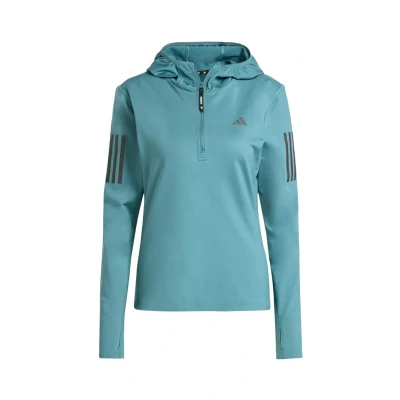 Abbildung von Own The Run Winterized Hoodie mit halbem Reißverschluss