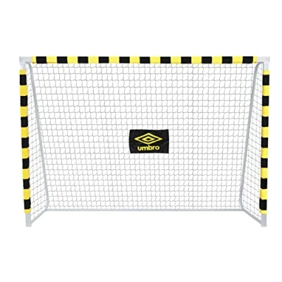 Abbildung von Umbro Fußballtor Fussballtor 300 x 200 90 cm Fußball Tor Fussballtore für Garten Kinder und Erwachsene Fussball Trainingszubehör Innen Außen Metall Schwarz/Gelb