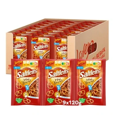 Abbildung von Lorenz Snack World Saltletts Mini Brezel, 9er Pack (9 x 120 g)