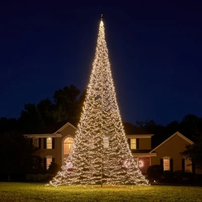 Abbildung von Fairybell Fahnenmast Weihnachtsbäume 10 Meter 8000 LED Leuchten Warmweiß