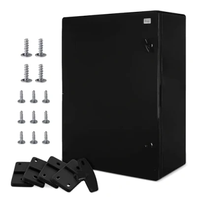 Abbildung von BOXEXPERT® Verteilerkasten außen wasserdicht [ABS Kunststoff IP65 Gehäuse] schwarz (Serie Fleet) 800x600x260mm Schaltschrank Wandschrank Industriegehäuse Leergehäuse