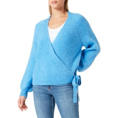 Abbildung von ONLY Damen ONLMIA L/S WRAP Cardigan KNT NOOS Strickjacke, Super Sonic, L
