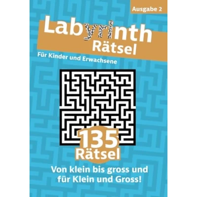 Abbildung von 135 Labyrinth Rätsel: Finde den Weg!: Grössen von Klein bis Gross! (Labyrinth Weg in Rätsel, Band 2)