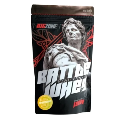 Abbildung von Big Zone BATTLE Whey Protein Concentrate Eiweiss Lecker Qualität Made in Germany 1000g 1KG Pulver (Apfelstrudel)