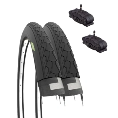 Abbildung von ECOVELO Unisex Erwachsene 2 Reifen 700 x 35 C + Kammern America, Schwarz, 700X35