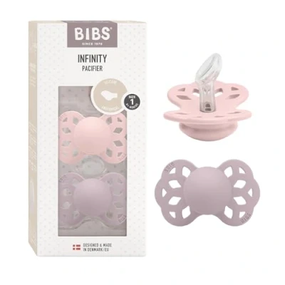 Abbildung von BIBS Infinity Schnuller 2er Pack Silikon Größe 1 Anatomisch, Blossom/Dusky Lilac