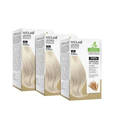 Abbildung von MEILAB Permanente Haarfarbe ohne Ammoniak 3er Pack Hell Lichtblonde Haartönung #10