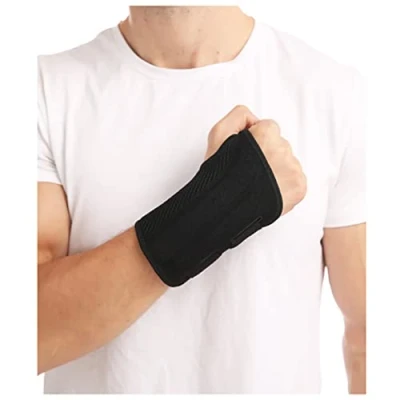 Abbildung von HMCEY Handgelenkschiene Karpaltunnelsyndrom Schiene Handgelenk Bandagen Handgelenkbandage Karpaltunnel Handgelenkstütze für Verstauchungen, RSI und Sehnenentzündung (L/XL Links, Grau)