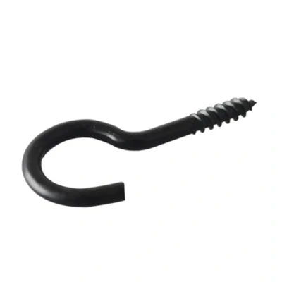Abbildung von Schraubhaken gebogen 4.40 x 60mm Schwarz 10 Stück