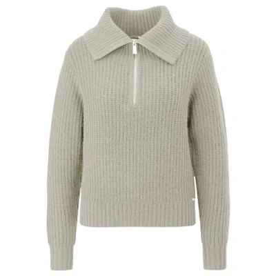 Abbildung von QS MIT Troyer Kragen Strickpullover, Damen, Größe: Small, Helles beige