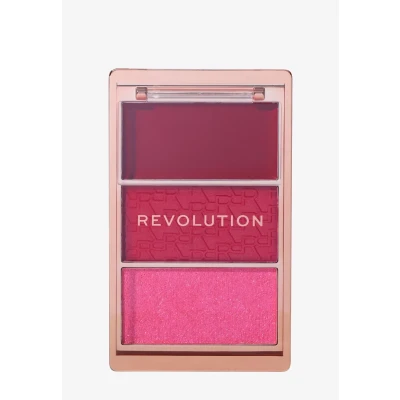 Abbildung von Revolution, Blush Icon Palette (My Cherry Truth), Creme &amp; Puder Rougepalette, Hochpigmentiert, 3 Farben, My Truth, Tierversuchsfrei Vegan
