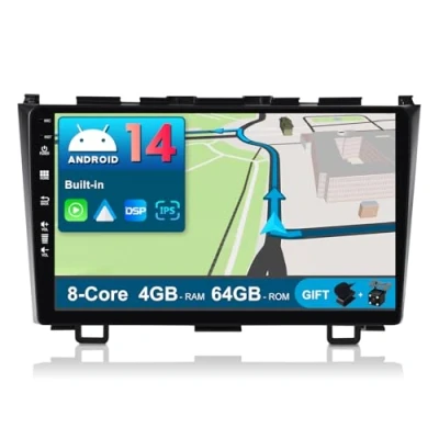 Abbildung von JOYX Android 13 Autoradio Passt für Honda CRV (2007 2011) [4G+64G] Eingebaut DSP/Carplay/Android Auto LED RückfahrKamera MIC KOSTENLOS 9 Zoll Mit Lenkradsteuerung 4G WiFi Bluetooth5.0 DAB