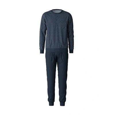 Abbildung von Calida Choice BÜNDCHEN SET Nachtwäsche Set, Herren, Größe: Medium, Storm blue