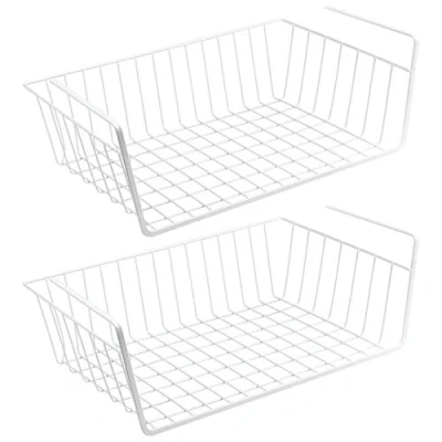Abbildung von Wellgro Regaleinsatz 2er Set Schrankkörbe aus Metall weiß (2 St)
