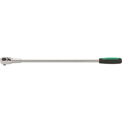 Abbildung von STAHLWILLE 532/2 extrem robuste 1/2“ Ratsche mit 2K Griff Länge 612 mm, für mehr Drehmoment l Made in Germany