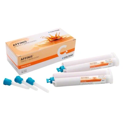 Abbildung von AFFINIS System 75 heavy body Refill 2 x 75ml Kartuschen à 75ml, 8 Mixing Tips türkis