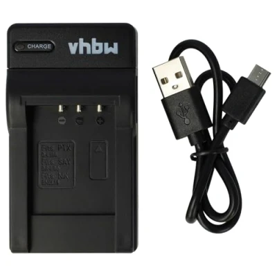 Abbildung von vhbw USB Ladegerät kompatibel mit Pentax D Li88 Kamera Camcorder/Akku Ladeschale, Ladeanzeige, 4,2 V