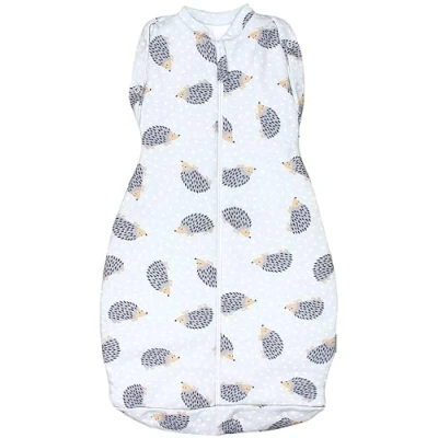 Abbildung von TupTam Baby Pucksack OEKO TEX zertifizierte Materialien Swaddle Bag Wattiert Babyschlafsack 2.5 TOG unisex, Farbe: TOG/Igel Grau, Größe: 0 3 Monate