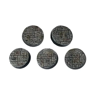 Abbildung von War World Gaming Fantasy Village Steinplatte Runde Miniatur Basen x 5 (25mm) 28mm Fantasie Tabletop Spiele Gelände Modellbau Modell Figuren Malen Wargame Kriegspiel Stein Effekt Mittelalterlich