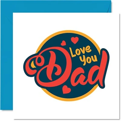 Abbildung von Schöne Vatertagskarten für Papa Dad I Love You besondere Geburtstagskarte von Sohn Tochter, Vater Geburtstagsgeschenke, 145 mm x Vatertag Grußkarten Geschenk