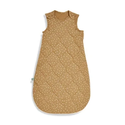 Abbildung von The Little Green Sheep Baby Sleeping Bag 0 6 Months, Quilted Organic Linen &amp; Cotton Bag, 2.5 Tog for All Year Round, Honey with Rice Print