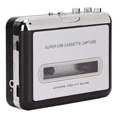 Abbildung von 2 in 1 Kassetten zu MP3 Konverter Player Recorder, Tragbarer Walkman Audio Musik Player, USB von mit Kopfhörern für Laptop PC