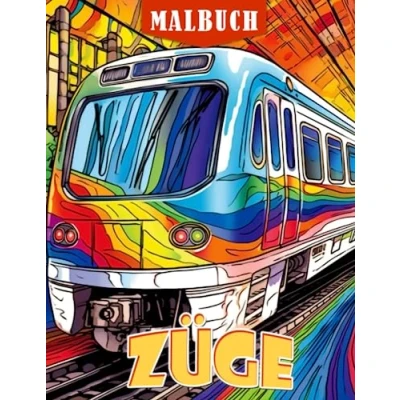 Abbildung von Züge Malbuch: 30 Zug Themen Malvorlagen für Kinder zum Lernen und Genießen. Perfekte Geschenke Geburtstage, Schulbeginn oder besondere Anlässe.