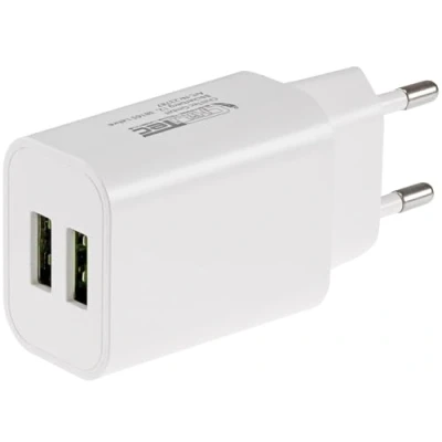 Abbildung von ChiliTec USB Ladegerät Stecker Netzteil IN 110 240V Out 5V 2X A 10W 2,1A für Smartphone, Tablet, LED Strips