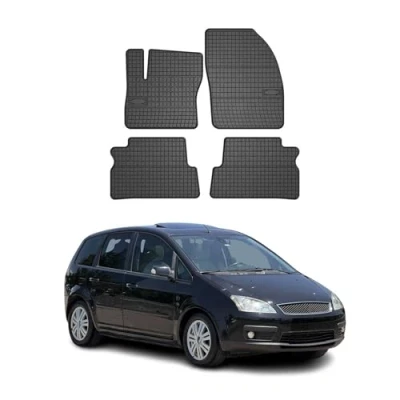 Abbildung von OMAC Gummi Fußmatten kompatibel mit Ford C Max 2003 2010 Automatten Schwarz 4tlg