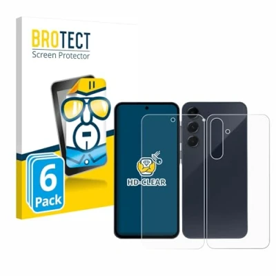 Abbildung von BROTECT (6 Stück Schutzfolie für Samsung Galaxy A35 5G (Display+Rückseite) Displayschutz Folie Ultra Klar