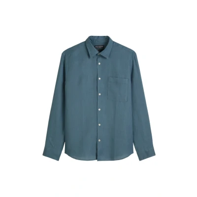 Abbildung von Marc O&#039;Polo KENT COLLAR, LONG SLEEVES, ONE Rectangular Chest POCKET, Style Hemd, Herren, Größe: 3XL, Storm