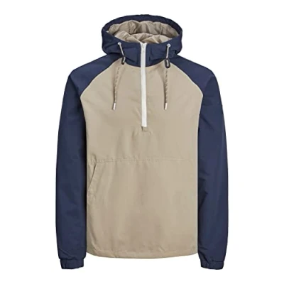 Abbildung von JACK &amp; JONES Men&#039;s JORLUKE Anorak Jacke, Crockery/Detail:Blocking, M