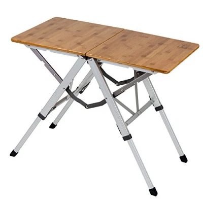Abbildung von Camping Gartentisch Klapptisch Falttisch Klappbar Verstellbar Alu Bambus