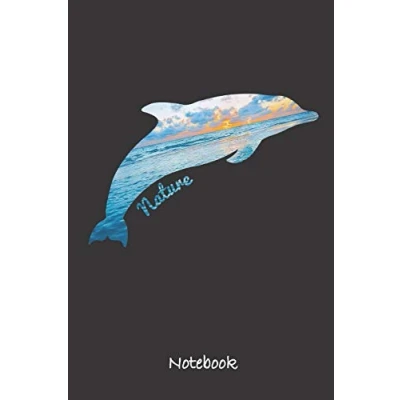 Abbildung von Nature Notebook: DELFIN Delphin Dolphin A5 120 Seiten Kariert (Kästchen) Notizbuch Tagebuch Tagesplaner Wochenplaner Planer Geschenk
