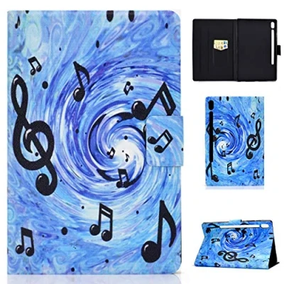 Abbildung von Bspring Galaxy Tab S6 10.5 Hülle SM T860/T865 Flip Cover Schutzhülle Schale Etui mit Standfunktion Auto Schlaf/Wach Funktion für Samsung 2019 Zoll Table,Musik
