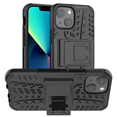 Abbildung von Verco Schutzhülle für iPhone 14 Plus Hülle, Armor Outdoor Handyhülle Case Panzer Hardcase [Cover geeignet Baustelle], Schwarz